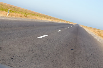 asphalt road in nature
