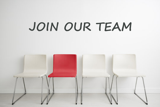 Chair background concept - recruitment hire hiring interview