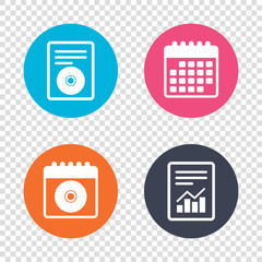 CD or DVD sign icon. Compact disc symbol.