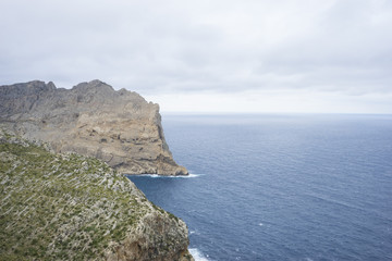 views of Cape formentor in the tourist region of Mallorca, locat