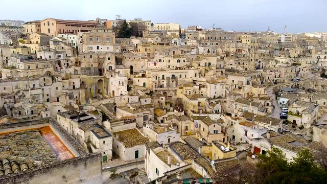 Vista dei Sassi di Matera - Italia - Capitale della cultura 2019 e patrimonio UNESCO