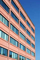 close up on company building