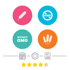 Agricultural icons. GMO free symbols.