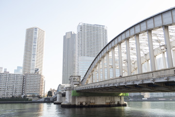 Obraz premium Sceneria Tokio (pejzaż Katsugabashi i Katsudoki)