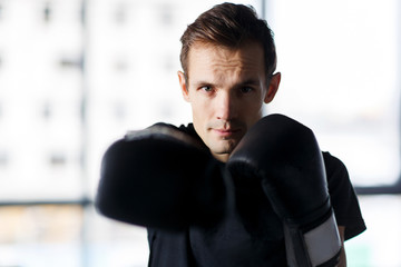 Portrait of sportsman in gym