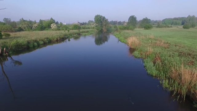 lot nad rzeką Gwdą Polska