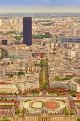 Paris city view from Eiffel Tower