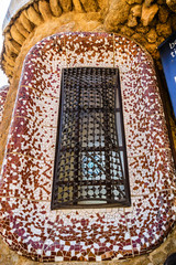 Obraz premium Detail of beautiful architecture. Parc Guell. Barcelona, Spain.