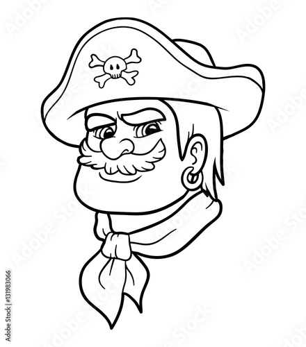 "Coloring book, Pirate" fichier vectoriel libre de droits sur la banque