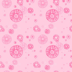 Romantic seamless pattern with hearts for your design.