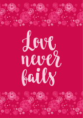 Handwritten vintage lettering romantic quote.