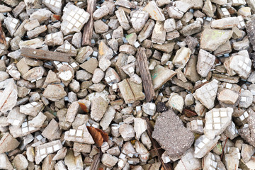 Construction waste pile