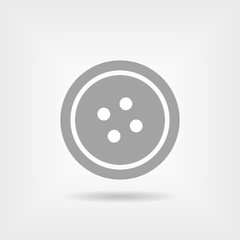 clothing button flat icon isolated on a minimalistic background