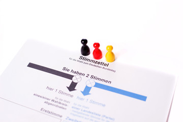 Bundestagswahl 2017, Stimmzettel