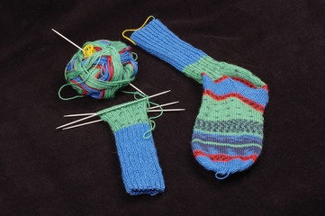 Socks knitting process