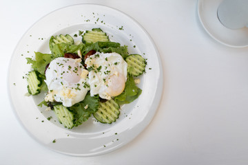 poached egg salad