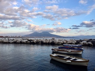 Fototapeta premium Napoli, il golfo ed il Vesuvio