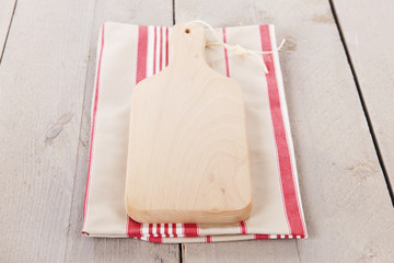 Empty wooden cutting board