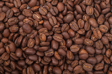 Roasted coffee beans background