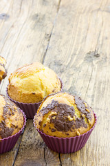 Sweet donuts with ciocolate