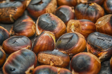 Grilled chestnuts