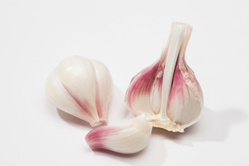Garlic isolated on a white