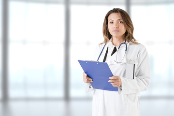 Female Doctor Holding a Pad