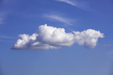 One piece of cloud on the sky