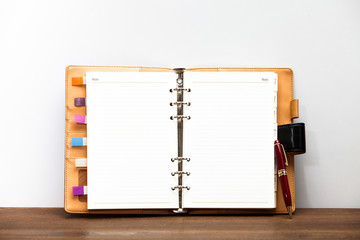 Open Canvas binder note book on the desk