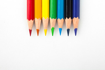 Cropped Image Of Color Pencils