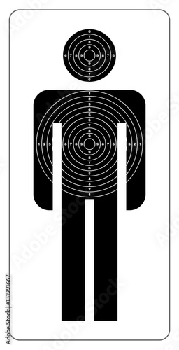 “Shooting Targets with human silhouette” Stock image and royalty-free