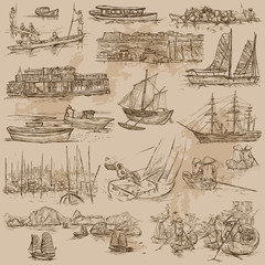 boats - an hand drawn vector pack