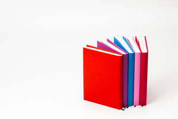 Stack colorful Books row