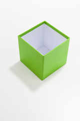 Open Green cube box
