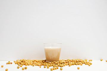 Soya Milk with soybeans 