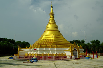 Buddhist temple in Lumbini, Nepal, near the indian borderr