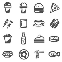 fast food take away delivery food vector icon