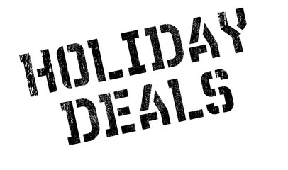 Holiday Deals stamp. Grunge design with dust scratches. Effects can be easily removed for a clean, crisp look. Color is easily changed.