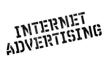 Internet Advertising stamp. Grunge design with dust scratches. Effects can be easily removed for a clean, crisp look. Color is easily changed.