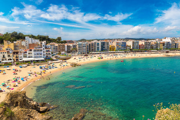 Fototapeta premium Beach in Blanes in Costa Brava