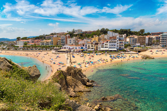 Beach in Blanes in Costa Brava