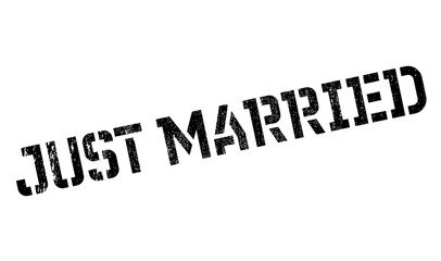 Just Married rubber stamp