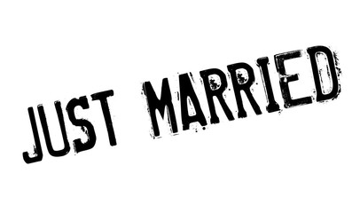 Just Married rubber stamp
