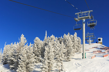 Incredible blue Winter sky