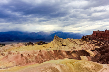 Clouds over Zabriskie Point, Death Valley National Park, Califor