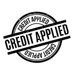 Credit Applied rubber stamp. Grunge design with dust scratches. Effects can be easily removed for a clean, crisp look. Color is easily changed.