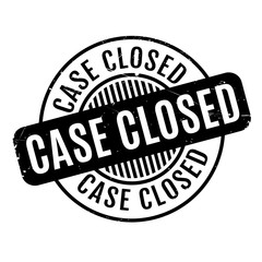 Case Closed rubber stamp. Grunge design with dust scratches. Effects can be easily removed for a clean, crisp look. Color is easily changed.