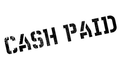 Cash Paid rubber stamp. Grunge design with dust scratches. Effects can be easily removed for a clean, crisp look. Color is easily changed.