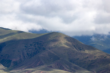 Fototapeta na wymiar beautiful mountains in Kyrgyzstan