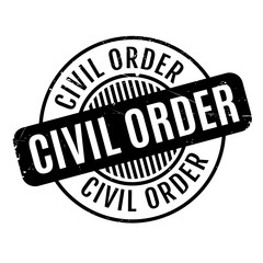 Civil Order rubber stamp. Grunge design with dust scratches. Effects can be easily removed for a clean, crisp look. Color is easily changed.